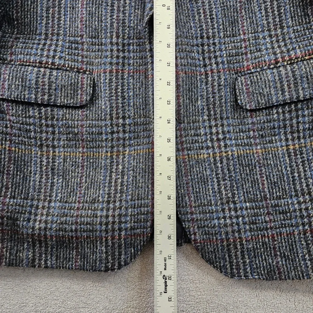 Brassard Blazer Jacket Men's Colorful‎ Plaid Tweed Notch Lapel Single Breasted